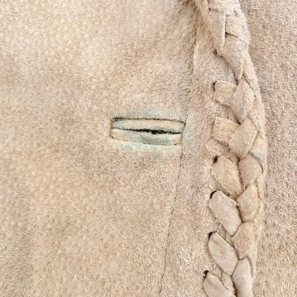 Preston & York Lg Genuine Suede Western/ Rockabilly Jacket Blazer Tan Whipstitch - Picture 7 of 14